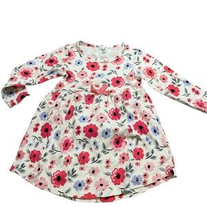 Touched by Nature Girls 3T Floral Long Sleeve Kids Dress Organic Cotton